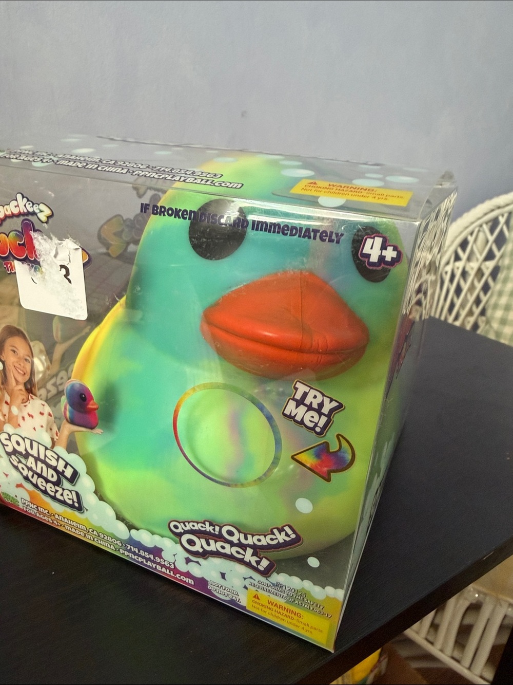 Quackeez- Duckeez- Tie Dye Squish (Pink/Yellow/Blue/Green) (NIB)